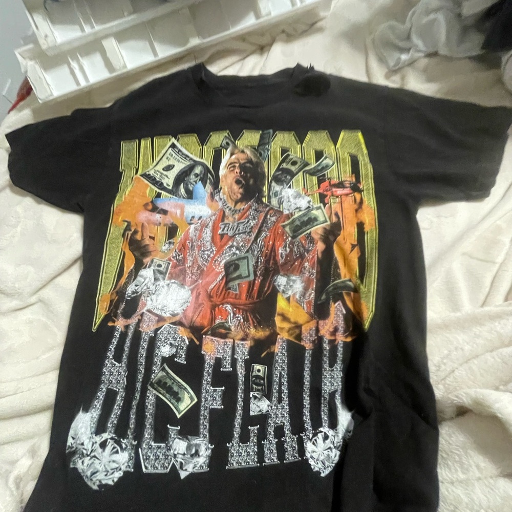 Distressed Black Graphic Tee